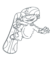 A coloring page of rocket power